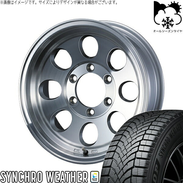 ダンロップ シンクロウェザー 205/65R16 ＋ ジムライン タイプ2 ポリッシュ 16インチ 7J +38 5H114.3P オールシーズン・ホイール4本セット。1枚目。