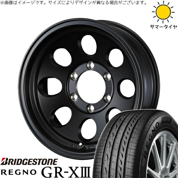 ブリヂストン レグノ GR-X3 RV 215/65R16 ＋ ジムライン タイプ2 マットブラック 16インチ 7J +38 5H114.3P サマー・ホイール4本セット。1枚目。