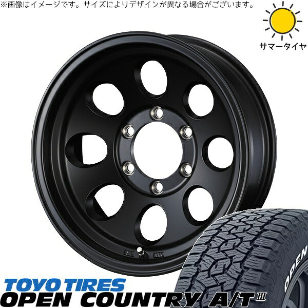トーヨータイヤ オープンカントリー A/T3 225/70R16 ＋ ジムライン タイプ2 マットブラック 16インチ 5.5J +22 5H139.7P サマー・ホイール4本セット。1枚目。