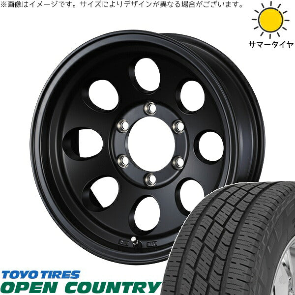 トーヨータイヤ オープンカントリー H/T2 205/65R16 ＋ ジムライン タイプ2 マットブラック 16インチ 7J +38 5H114.3P サマー・ホイール4本セット。1枚目。