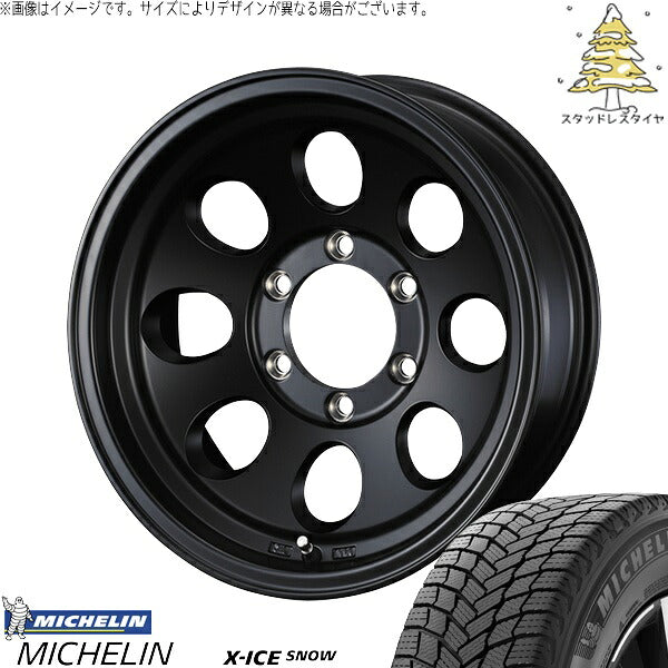 ミシュラン エックスアイス スノー 265/70R18 ＋ ジムライン タイプ2 MBK 18インチ 7.5J +65 6H139.7P スタッドレス・ホイール4本セット。1枚目。