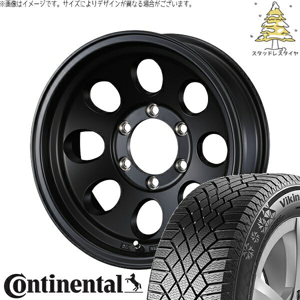コンチネンタル バイキングコンタクト7 215/70R16 ＋ ジムライン タイプ2 MBK 16インチ 5.5J +22 5H139.7P スタッドレス・ホイール4本セット。1枚目。
