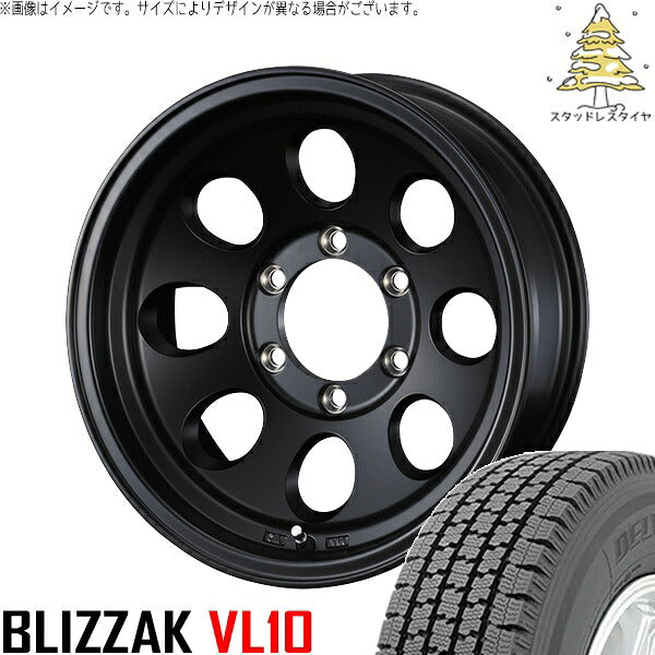 ブリヂストン ブリザック VL10 195/80R15 ＋ ジムライン タイプ2 MBK 15インチ 6J ±0 5H139.7P スタッドレス・ホイール4本セット。1枚目。