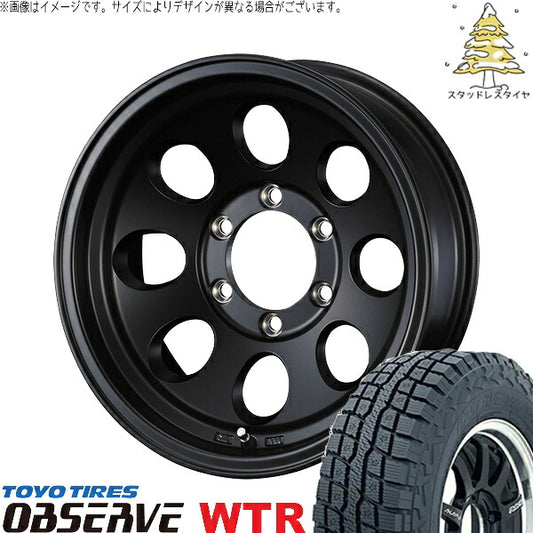トーヨータイヤ オブザーブ W/T-R 235/85R16 ＋ ジムライン タイプ2 MBK 16インチ 6.5J +25 5H150P スタッドレス・ホイール4本セット。1枚目。