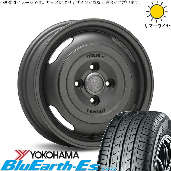 ヨコハマタイヤ ブルーアース ES32 185/70R14 ＋ エクストリームJ ジャーニー ガンブラック 14インチ 5J +42 4H114.3P サマー・ホイール4本セット。1枚目。