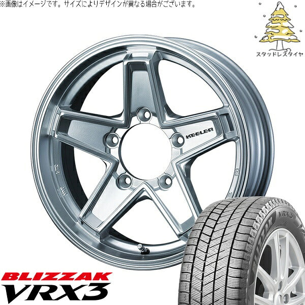 ブリヂストン ブリザック VRX3 215/70R15 ＋ キーラータクティクス ハイパーシルバー 15インチ 6J ±0 5H139.7P スタッドレス・ホイール4本セット。1枚目。