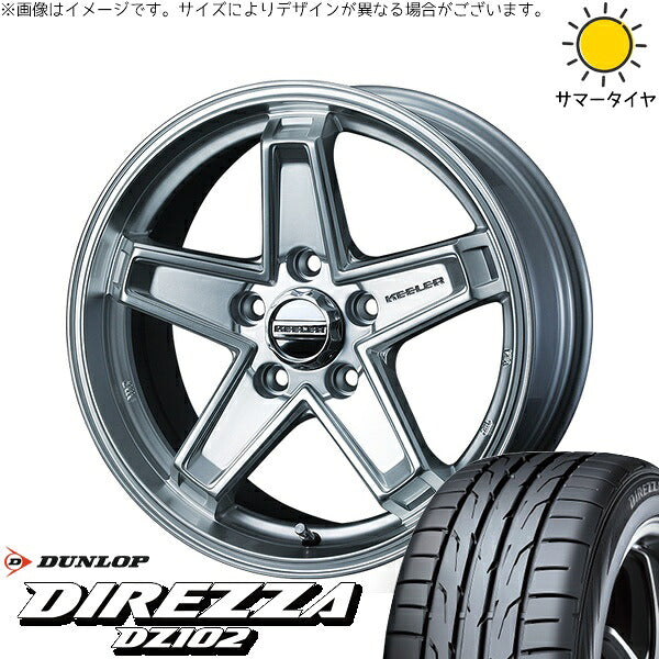 ダンロップ ディレッツァ DZ102 215/55R17 ＋ キーラータクティクス ハイパーシルバー 17インチ 7J +38 5H114.3P サマー・ホイール4本セット。1枚目。