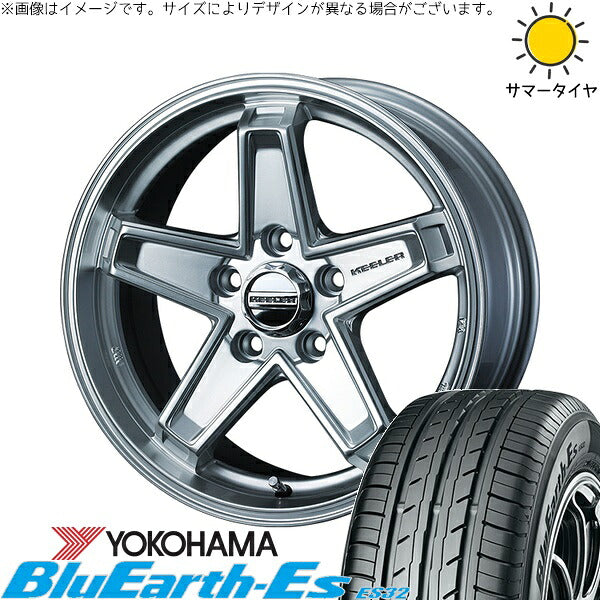 ヨコハマタイヤ ブルーアース ES32 225/50R17 ＋ キーラータクティクス ハイパーシルバー 17インチ 7J +38 5H114.3P サマー・ホイール4本セット。1枚目。