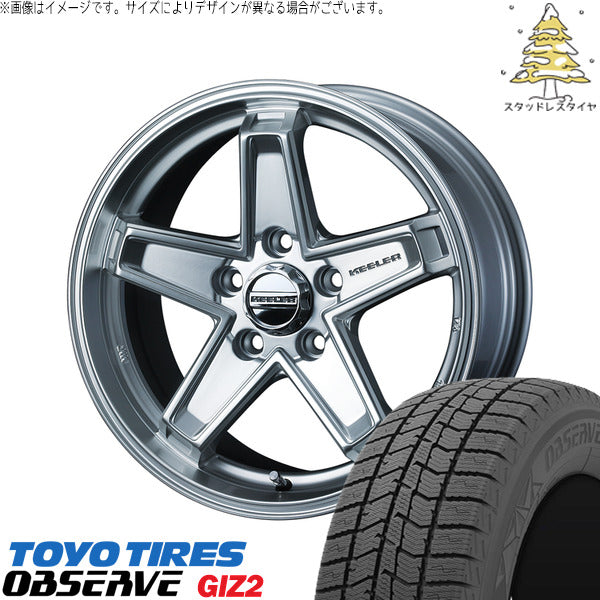 トーヨータイヤ OBSERVE 215/50R17 ＋ キーラータクティクス ハイパーシルバー 17インチ 7J +38 5H114.3P スタッドレス・ホイール4本セット。1枚目。
