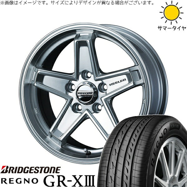 ブリヂストン レグノ GR-X3 RV 205/55R17 ＋ キーラータクティクス ハイパーシルバー 17インチ 7J +38 5H114.3P サマー・ホイール4本セット。1枚目。