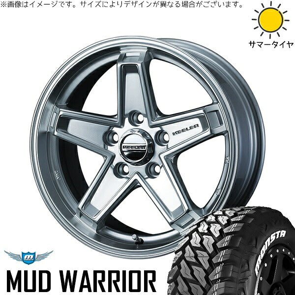 モンスタタイヤ マッドウォーリアー (MUD WARRIOR) 215/70R16 ＋ キーラータクティクス ハイパーシルバー 16インチ 7J +38 5H114.3P サマー・ホイール4本セット。1枚目。