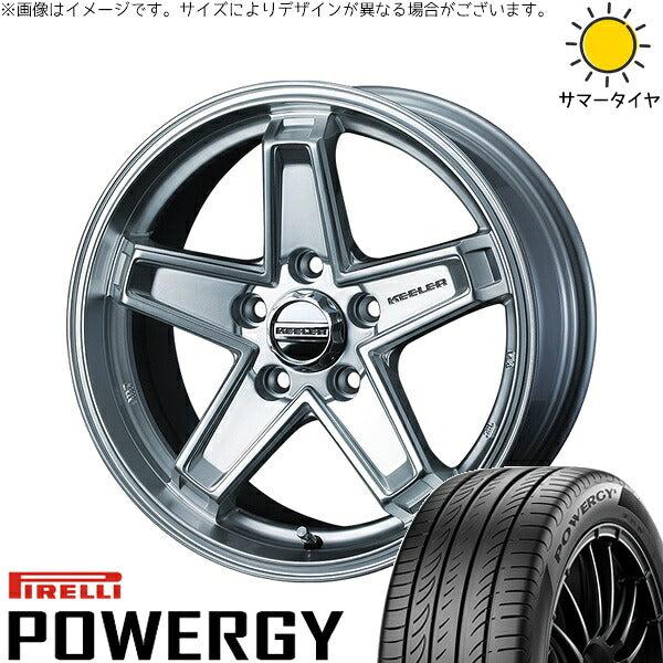 ピレリ パワジー 225/60R17 ＋ キーラータクティクス ハイパーシルバー 17インチ 7J +38 5H114.3P サマー・ホイール4本セット。1枚目。