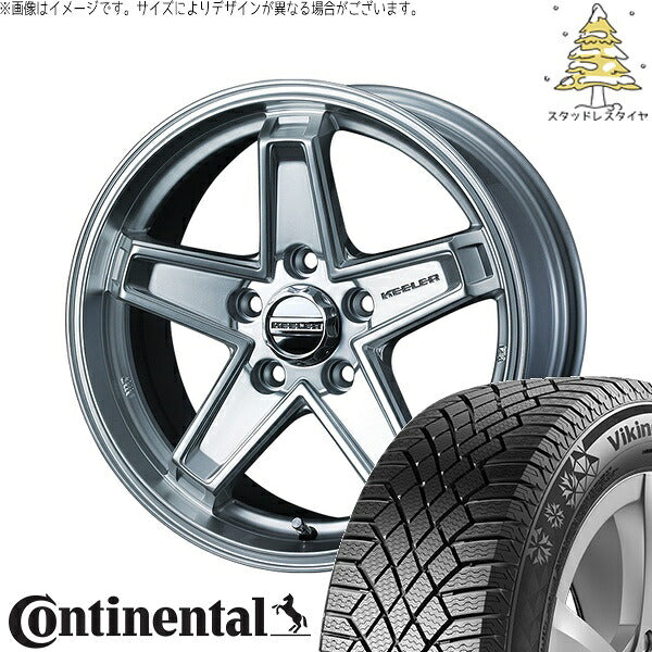 コンチネンタル バイキングコンタクト7 215/70R16 ＋ キーラータクティクス ハイパーシルバー 16インチ 7J +38 5H114.3P スタッドレス・ホイール4本セット。1枚目。