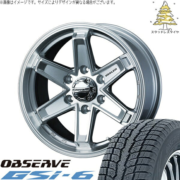トーヨータイヤ オブザーブ Gsi-6 (OBSERVE Gsi-6) 215/70R16 ＋ キーラータクティクス ハイパーシルバー 16インチ 6.5J +38 6H139.7P スタッドレス・ホイール4本セット。1枚目。