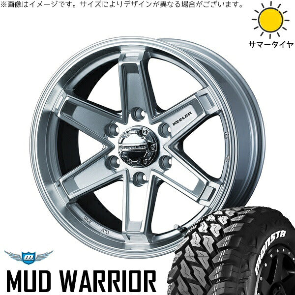 モンスタタイヤ マッドウォーリアー (MUD WARRIOR) 265/65R17 ＋ キーラータクティクス ハイパーシルバー 17インチ 8J +25 6H139.7P サマー・ホイール4本セット。1枚目。