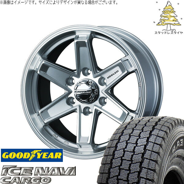 グッドイヤー アイスナビカーゴ 215/70R15 ＋ キーラータクティクス ハイパーシルバー 15インチ 6J +33 6H139.7P スタッドレス・ホイール4本セット。1枚目。
