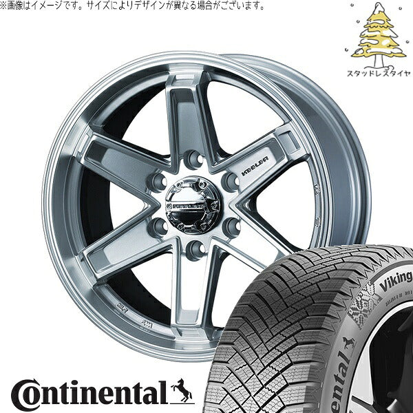 コンチネンタル バイキングコンタクト エイト (VikingContact8) 265/60R18 ＋ キーラータクティクス ハイパーシルバー 18インチ 8J +25 6H139.7P スタッドレス・ホイール4本セット。1枚目。