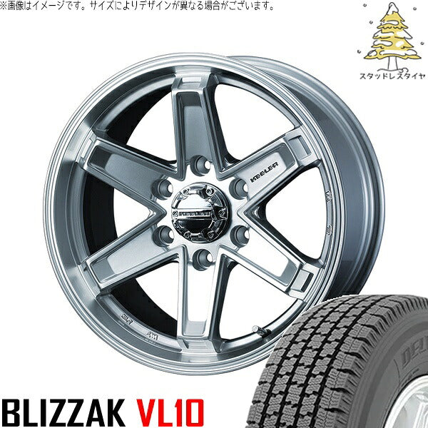 ブリヂストン ブリザック VL10 (BLIZZAK VL10) 235/60R17 ＋ キーラータクティクス ハイパーシルバー 17インチ 7.0J +50 6H130P スタッドレス・ホイール4本セット。1枚目。