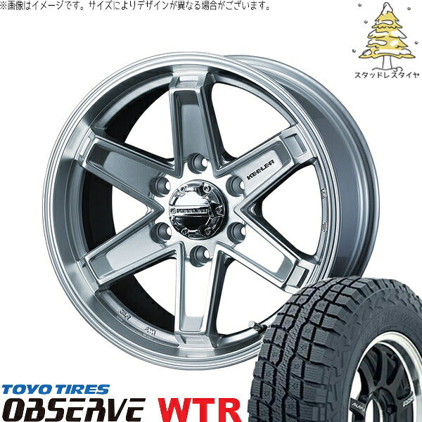 トーヨータイヤ オブザーブ W/T-R (OBSERVE WTR) 285/70R17 ＋ キーラータクティクス ハイパーシルバー 17インチ 8J +25 6H139.7P スタッドレス・ホイール4本セット。1枚目。