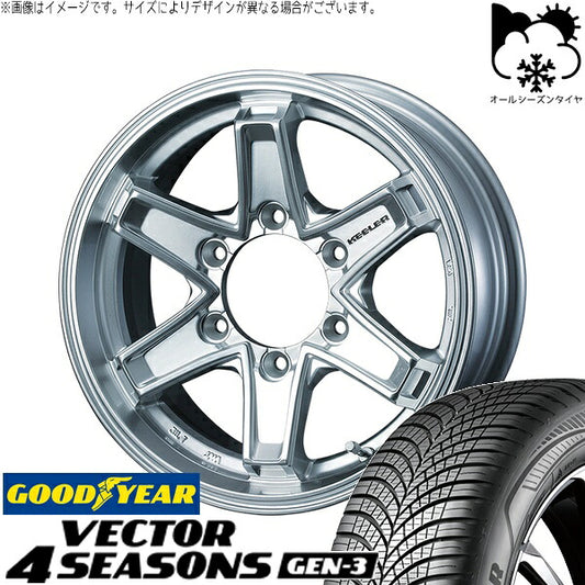 グッドイヤー ベクター4シーズンズ GEN-3 215/65R16 ＋ キーラータクティクス ハイパーシルバー 16インチ 6.5J +38 6H139.7P オールシーズン・ホイール4本セット。1枚目。