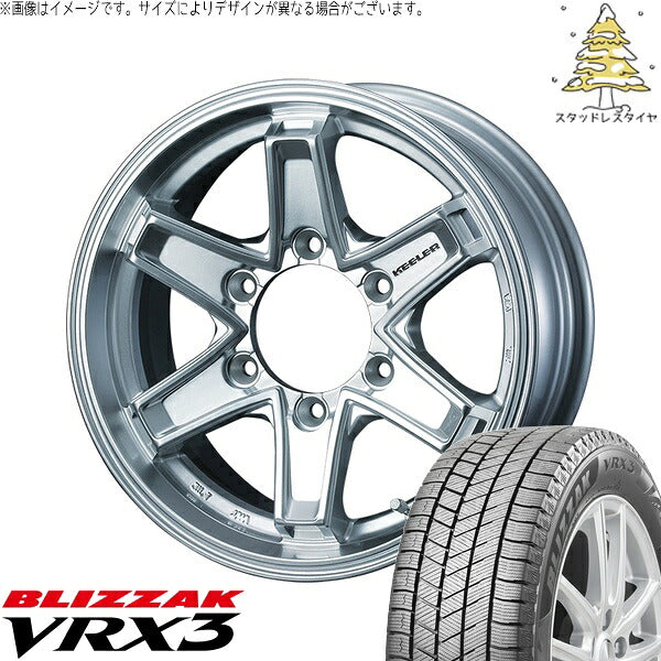 ブリヂストン ブリザック VRX3 215/70R15 ＋ キーラータクティクス ハイパーシルバー 15インチ 6J +33 6H139.7P スタッドレス・ホイール4本セット。1枚目。