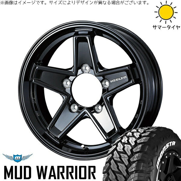モンスタタイヤ マッドウォーリアー (MUD WARRIOR) 285/60R18 ＋ キーラータクティクス グロスブラック 18インチ 8J +52 5H150P サマー・ホイール4本セット。1枚目。