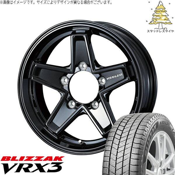 ブリヂストン ブリザック VRX3 215/70R15 ＋ キーラータクティクス グロスブラック 15インチ 6J ±0 5H139.7P スタッドレス・ホイール4本セット。1枚目。