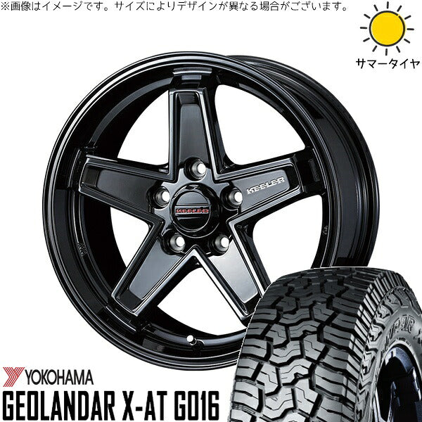ヨコハマタイヤ ジオランダー X-A/T G016 (GEOLANDAR X-A/T G016) 245/65R17 ＋ キーラータクティクス グロスブラック 17インチ 7J +38 5H114.3P サマー・ホイール4本セット。1枚目。