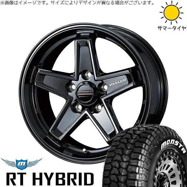 モンスタタイヤ RTハイブリッド (RT HYBRID) 215/65R16 ＋ キーラータクティクス グロスブラック 16インチ 7J +38 5H114.3P サマー・ホイール4本セット。1枚目。