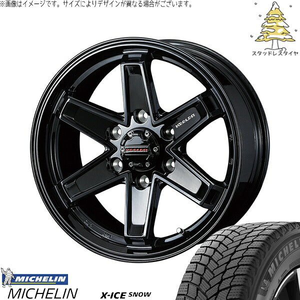 ミシュラン エックスアイス スノー (X-ICE SNOW) 215/70R16 ＋ キーラータクティクス グロスブラック 16インチ 6.5J +38 6H139.7P スタッドレス・ホイール4本セット。1枚目。