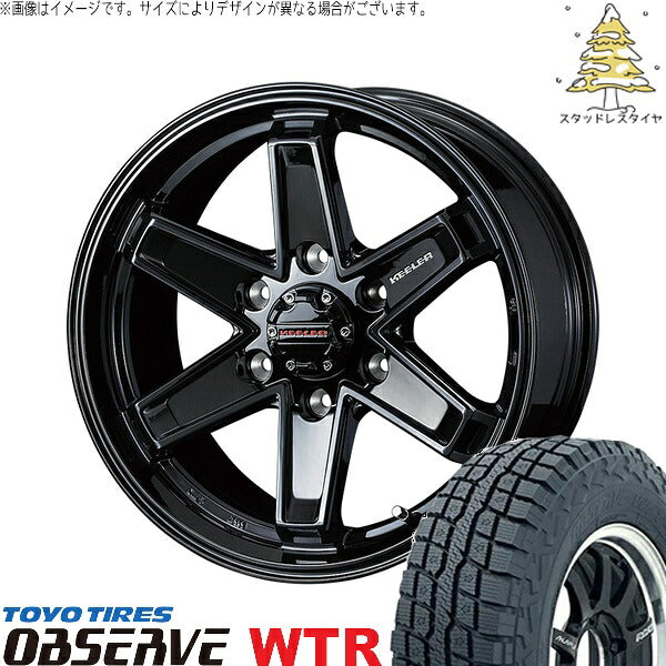 トーヨータイヤ オブザーブ W/T-R (OBSERVE WTR) 235/85R16 ＋ キーラータクティクス グロスブラック 16インチ 7.0J +26 6H139.7P スタッドレス・ホイール4本セット。1枚目。
