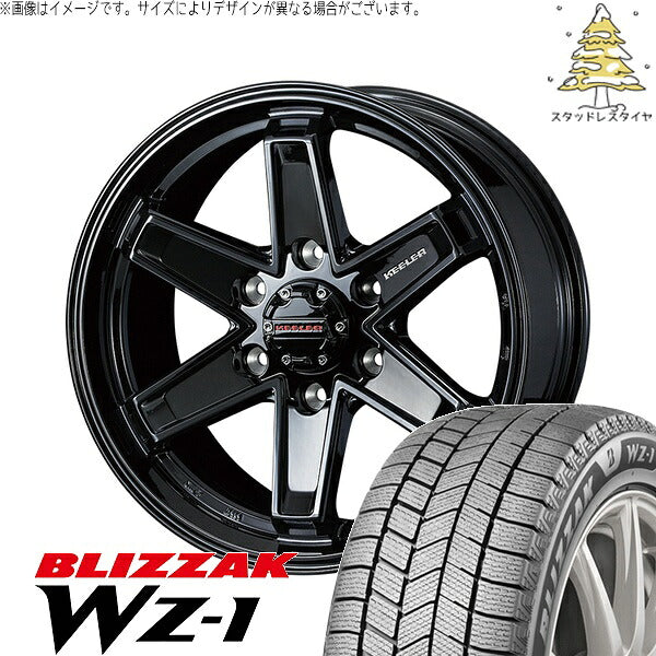 ブリヂストン ブリザック WZ-1 (BLIZZAK WZ-1) 215/70R16 ＋ キーラータクティクス グロスブラック 16インチ 6.5J +38 6H139.7P スタッドレス・ホイール4本セット。1枚目。