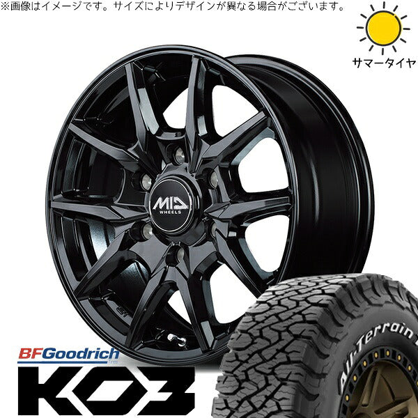BFグッドリッチ オールテレーン T/A Ko3 (All-Terrain T/A Ko3) 215/65R16 ＋ MIDホイール KG25 ブラック 16インチ 6.5J +38 6H139.7P オールシーズン・ホイール4本セット。1枚目。
