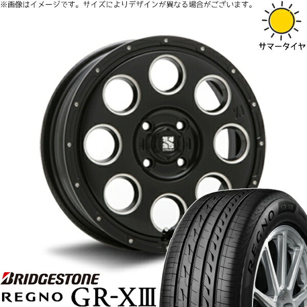 ブリヂストン レグノ GR-X3 175/65R15 ＋ エクストリームJ KK03 サテンブラックミルド 15インチ 4.5J +45 4H100P サマー・ホイール4本セット。1枚目。