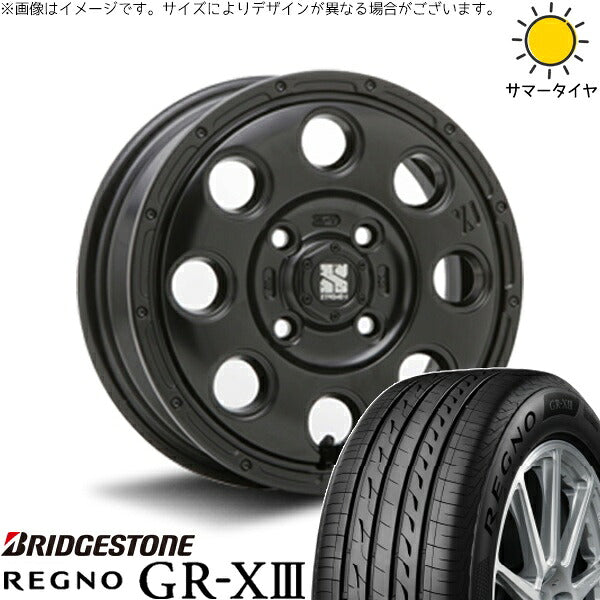 ブリヂストン レグノ GR-X3 175/65R15 ＋ エクストリームJ KK03 サテンブラック 15インチ 4.5J +45 4H100P サマー・ホイール4本セット。1枚目。