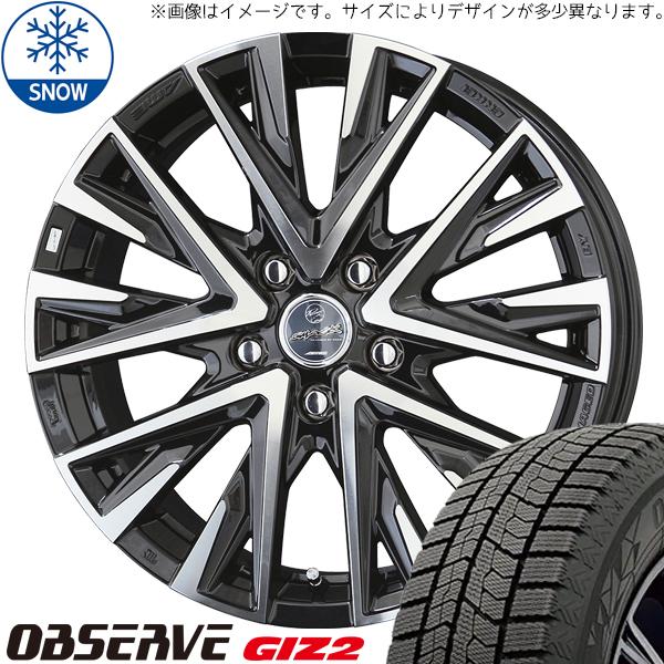 トーヨータイヤ OBSERVE 185/60R15 ＋ スマック レジーナ サファイアブラックポリッシュ 15インチ 6J +40 5H100P スタッドレス・ホイール4本セット。1枚目。