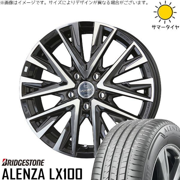 ブリヂストン アレンザ LX100 215/60R17 ＋ スマック レジーナ サファイアブラックポリッシュ 17インチ 7J +53 5H114.3P サマー・ホイール4本セット。1枚目。