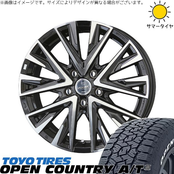 トーヨータイヤ オープンカントリー A/T3 215/70R16 ＋ スマック レジーナ サファイアブラックポリッシュ 16インチ 6.5J +38 5H114.3P サマー・ホイール4本セット。1枚目。