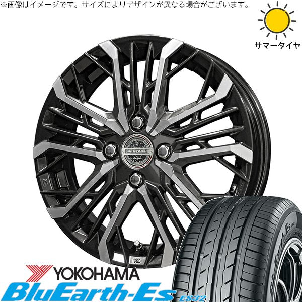 ヨコハマタイヤ ブルーアース ES32 165/60R15 ＋ シュタイナー LGX ブラックポリッシュ 15インチ 4.5J +45 4H100P サマー・ホイール4本セット。1枚目。