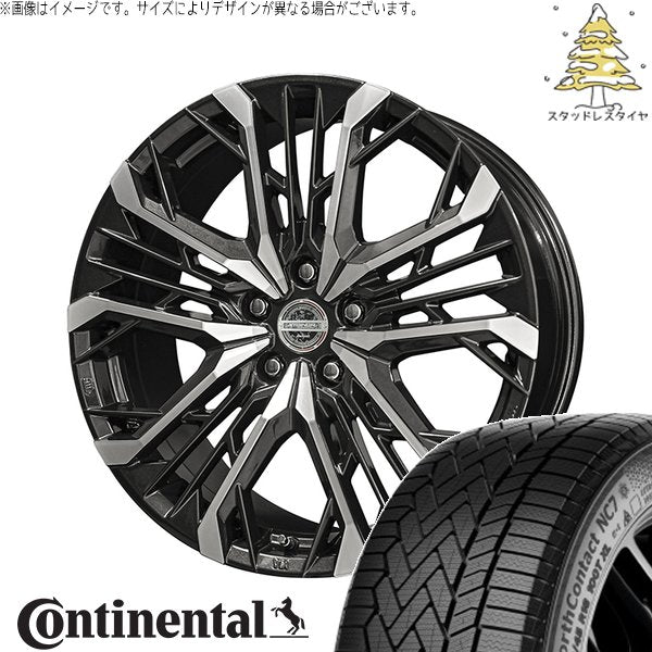 コンチネンタル ノースコンタクト NC7 245/45R19 ＋ シュタイナー LGX ブラックポリッシュ 19インチ 8J +42 5H114.3P スタッドレス・ホイール4本セット。1枚目。