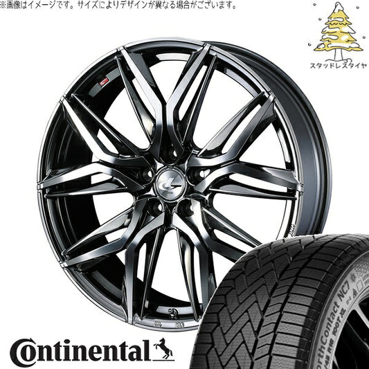 コンチネンタル ノースコンタクト NC7 215/50R17 ＋ レオニス LM ブラックメタルコート/ミラーカット 17インチ 7J +53 5H114.3P スタッドレス・ホイール4本セット。1枚目。