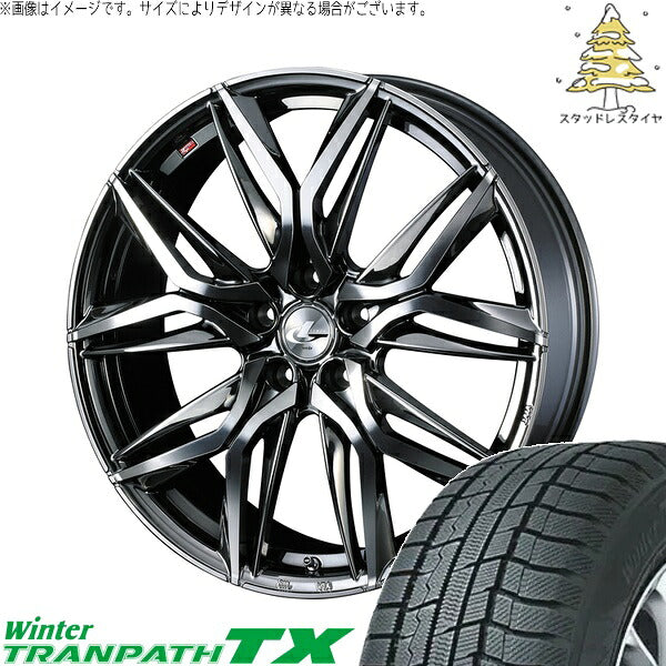 トーヨータイヤ ウィンタートランパス TX 215/55R17 ＋ レオニス LM ブラックメタルコート/ミラーカット 17インチ 7J +53 5H114.3P スタッドレス・ホイール4本セット。1枚目。