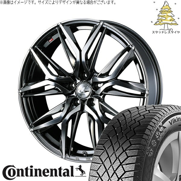 コンチネンタル バイキングコンタクト7 235/60R18 ＋ レオニス LM ブラックメタルコート/ミラーカット 18インチ 8J +42 5H114.3P スタッドレス・ホイール4本セット。1枚目。