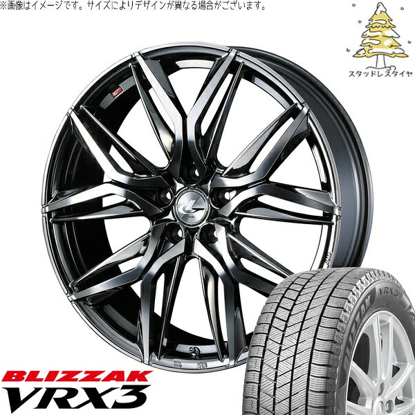 ブリヂストン ブリザック VRX3 215/60R17 ＋ レオニス LM ブラックメタルコート/ミラーカット 17インチ 7J +53 5H114.3P スタッドレス・ホイール4本セット。1枚目。