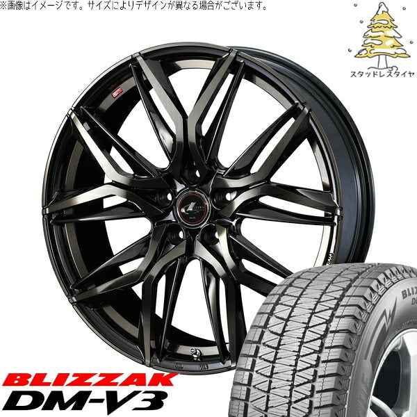 ブリヂストン ブリザック DM-V3 255/50R20 ＋ レオニス LM パールブラックミラーカット/チタントップ 20インチ 8.5J +45 5H114.3P スタッドレス・ホイール4本セット。1枚目。