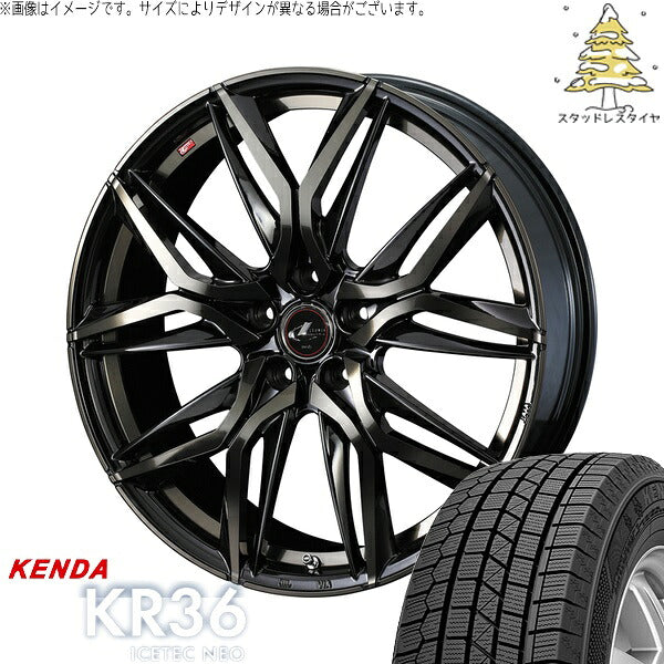 ケンダ アイステックネオ KR36 235/50R18 ＋ レオニス LM パールブラックミラーカット/チタントップ 18インチ 8J +42 5H114.3P スタッドレス・ホイール4本セット。1枚目。
