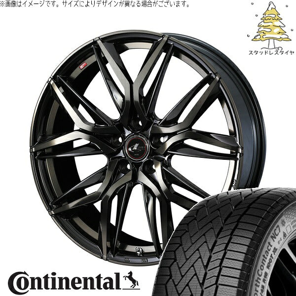 コンチネンタル ノースコンタクト NC7 215/65R16 ＋ レオニス LM パールブラックミラーカット/チタントップ 16インチ 6.5J +42 5H100P スタッドレス・ホイール4本セット。1枚目。