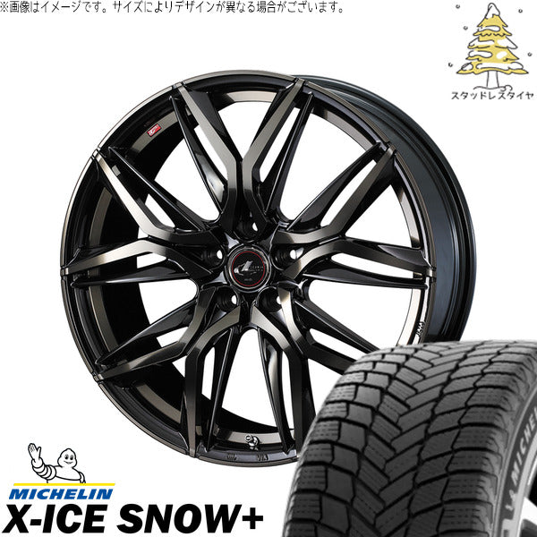 ミシュラン エックスアイス スノー+ 205/60R16 ＋ レオニス LM パールブラックミラーカット/チタントップ 16インチ 6.5J +52 5H114.3P スタッドレス・ホイール4本セット。1枚目。