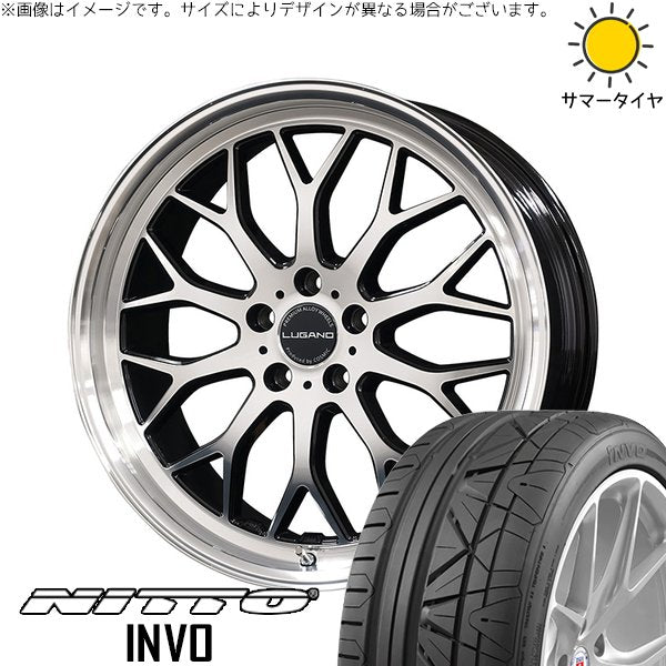 ニットー インボ 245/35R20 ＋ ヴェネルディ ルガーノ ミラーカット/ブラックメタリック 20インチ 8.5J +38 5H114.3P サマー・ホイール4本セット。1枚目。