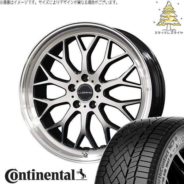コンチネンタル ノースコンタクト セブン (NorthContact7) 235/55R20 ＋ ヴェネルディ ルガーノ ミラーカット/ブラックメタリック 20インチ 8.5J +38 5H114.3P スタッドレス・ホイール4本セット。1枚目。